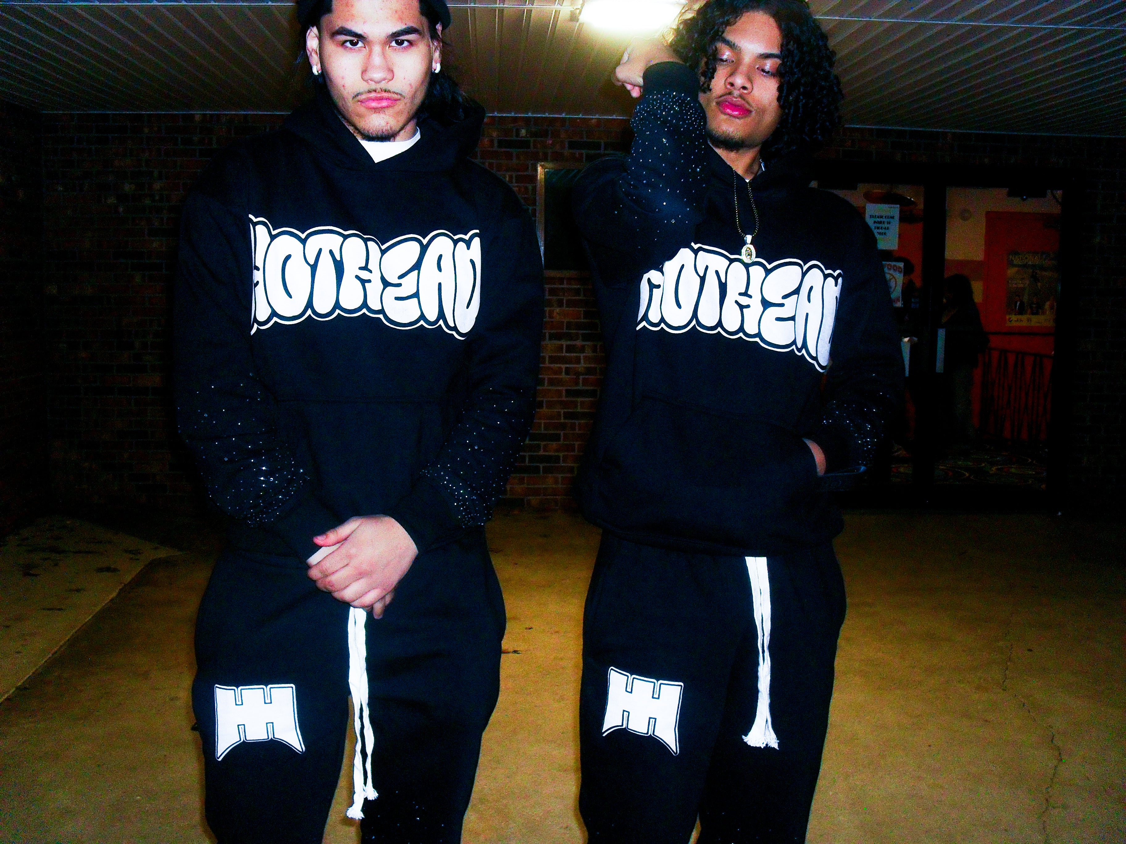 Rhinestone Sweatsuit B/W